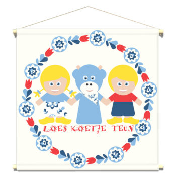 WANDenWOONdeco.nl WWDNL KIDS textielposter FRIENDS