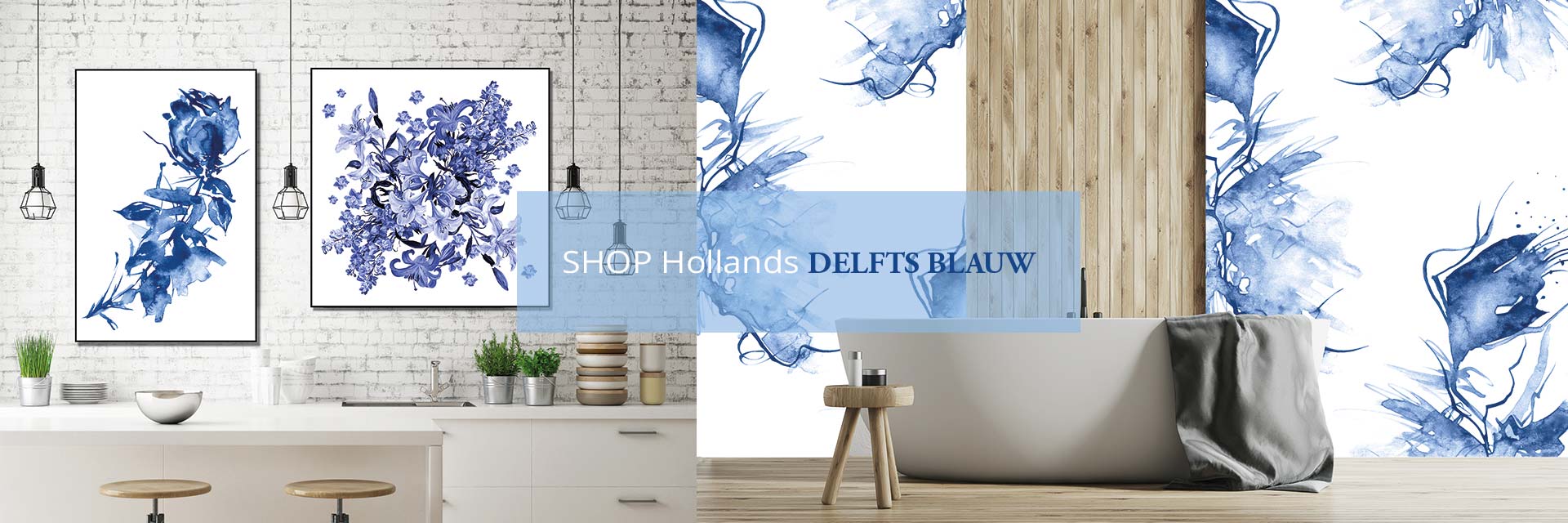 WANDenWOONdeco.nl DELFTS BLAUW