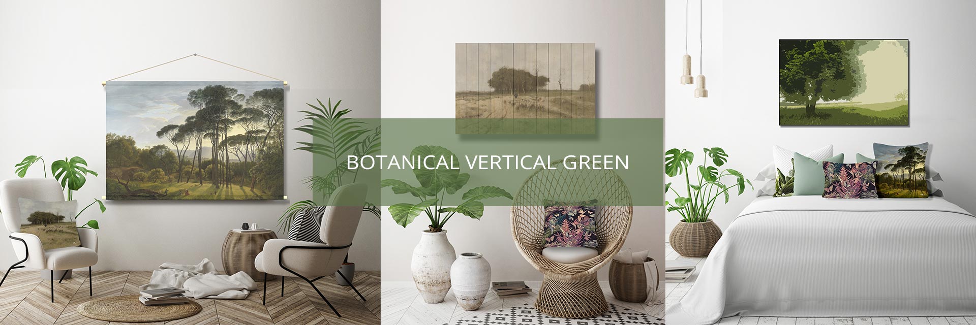 WANDenWOONdeco.nl woondecoratie sfeer VERTICAL GREEN