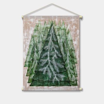 WANDenWOONdeco.nl textielposter PINE TREE kerst