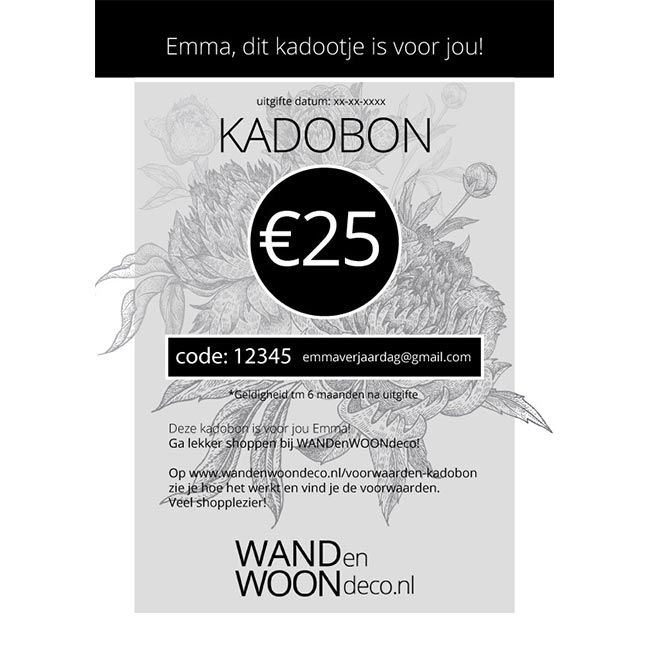 WANDenWOONdeco.nl kadobon