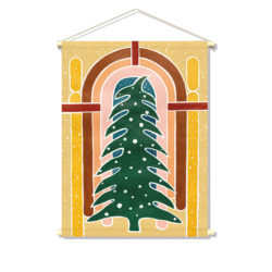 textielposter I LOVE CHRISTMAS TREE