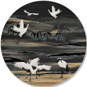 dibond-cirkel-KRAANVOGELS-ivory-black