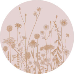 zelfklevend-behang-cirkel-ZUSKE-terra-roze-bloemen-2-kleuren
